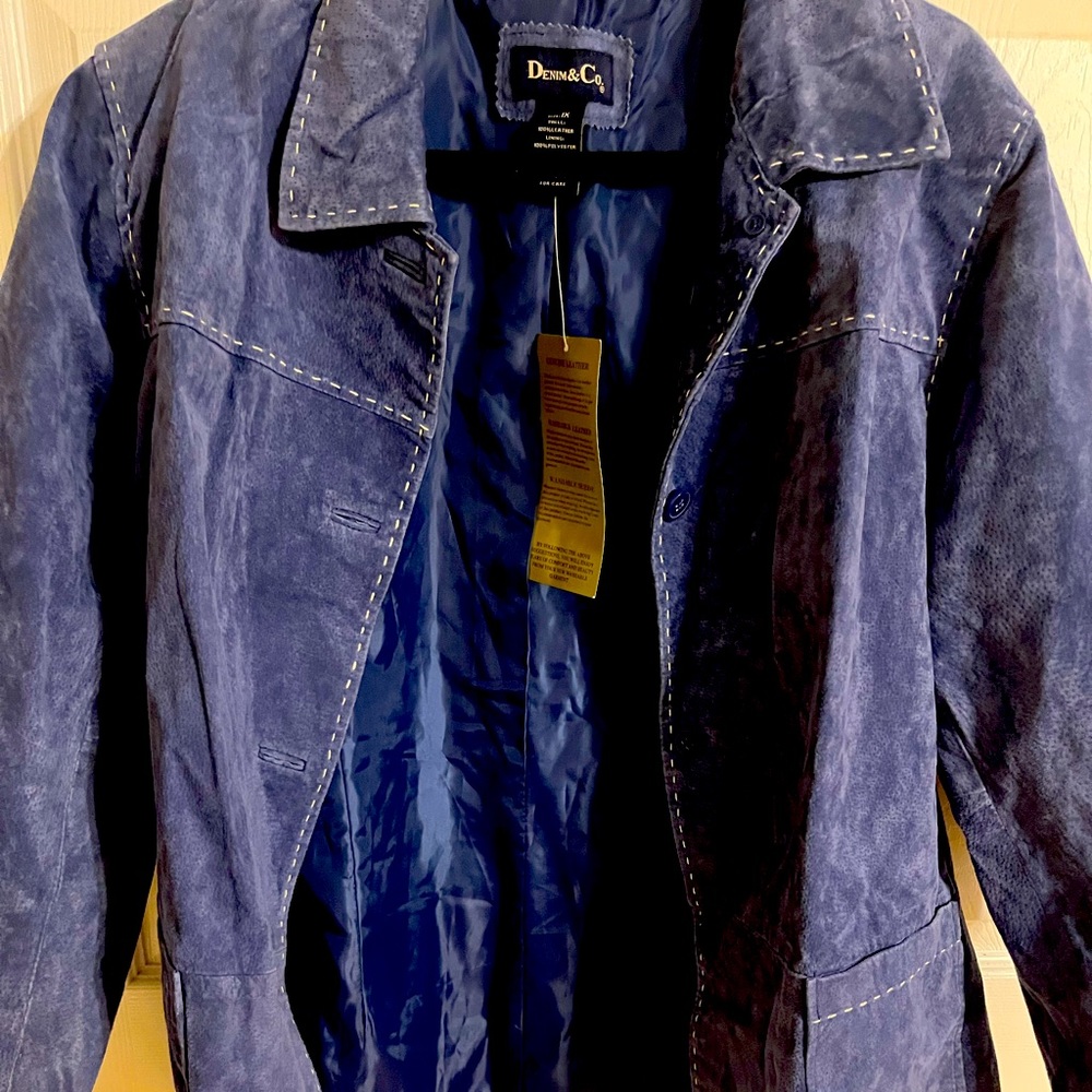 New Demin and Company - suede blazer - size 1x